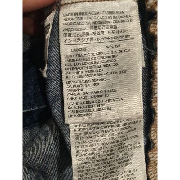 Levi’s jean jacket womens s thrashed distressed babe squad OAK punk barbie denim - Picture 14 of 15